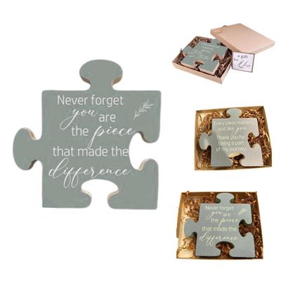 Puzzle in legno, regalo premuroso per colleghi, intaglio di lettere, pezzo di puzzle, regalo di ringraziamento per colleghi, amici