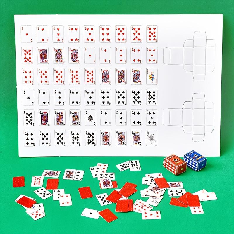 Mini Mazzo di Carte Micro Modello, Decorazione da Scrivania per Foto Oggetto di Scena Carino Creativo Piccola Carta Carta in Miniatura Ultra-Piccola Ornamento