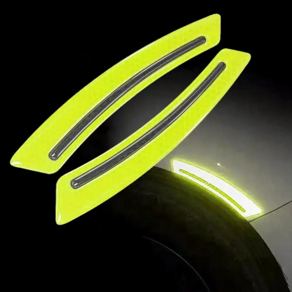 Practical Glossy Reflective Sun-resistant Car Fender Protector Wheel Arch Mouldings Sticker Wheel Eyebrow Sticker Decorative