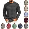 Herren Langarm Raglan T-Shirt mit Rundhalsausschnitt Lässige Alltagskleidung