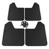 Pack of 4 Car Dirt Flaps   Guards   Fit with 20 Fastener Rivet Clips Black ABS Mud Flaps for Vehicle Undercarriage  