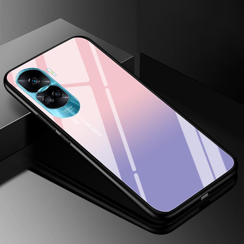 Tempered Glass Hard Cover For Honor 90 Lite 5G Case Marble Funda Coque For Honor 90 Pro Honor90 90Lite 90Pro Phone Shells Bumper