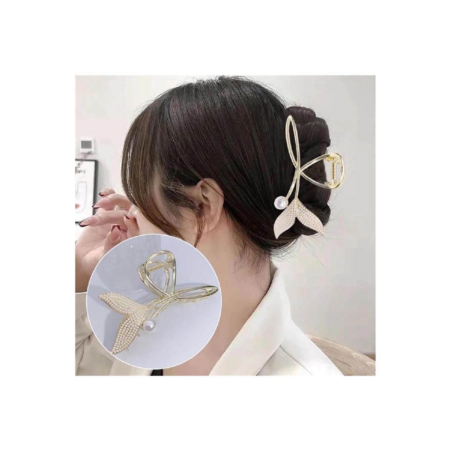 

Застежка-защелка «рыбий хвост» с жемчугом