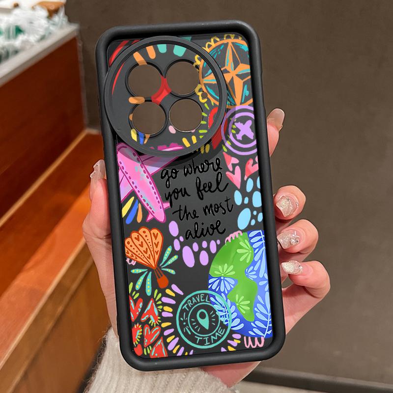 Cartoon Fire Balloon Pattern Case For OnePlus 15 13 13T 12 Shockproof Bumper Silicone Cover For Oneplus Nord 5 13R 12R 11R 5G