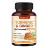 Turmeric Ginger Capsules 1950mg Contains Curcumin+Ginger+Black Pepper Extract To Protect Joint Heart and Brain Health 120 Capsules
