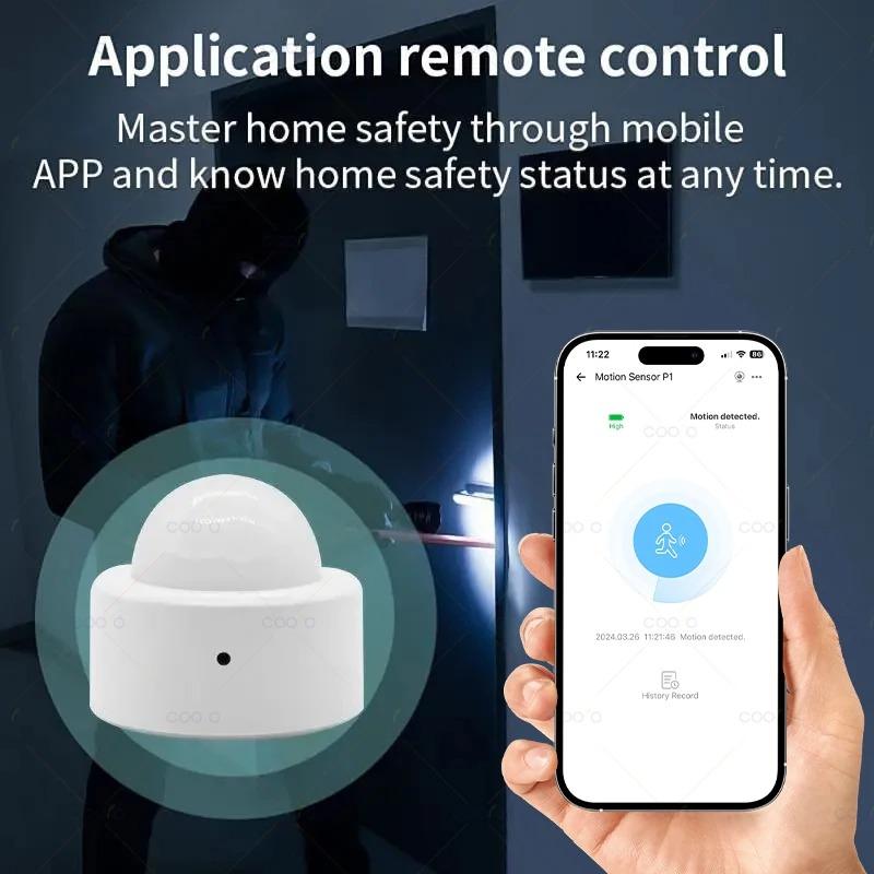 Zigbee PIR Motion Sensor for Smart Home Wireless Infrared Human Body Detection ZigBee Motion Sensor Security Alarm