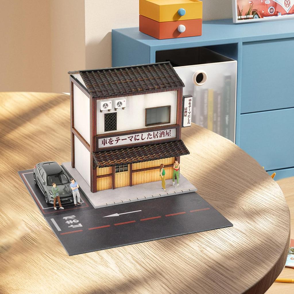cxiuiui Izakaya Scene Model Building Collection Display Case Birthday Present Assembly Required 1/64