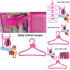 Premium Plastic Clothes Hanger 30cm Height Stylish Pink Bow Pack Of 10