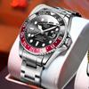 LIGE Men's Green Waterproof Quartz Calendar Sports Wristwatch