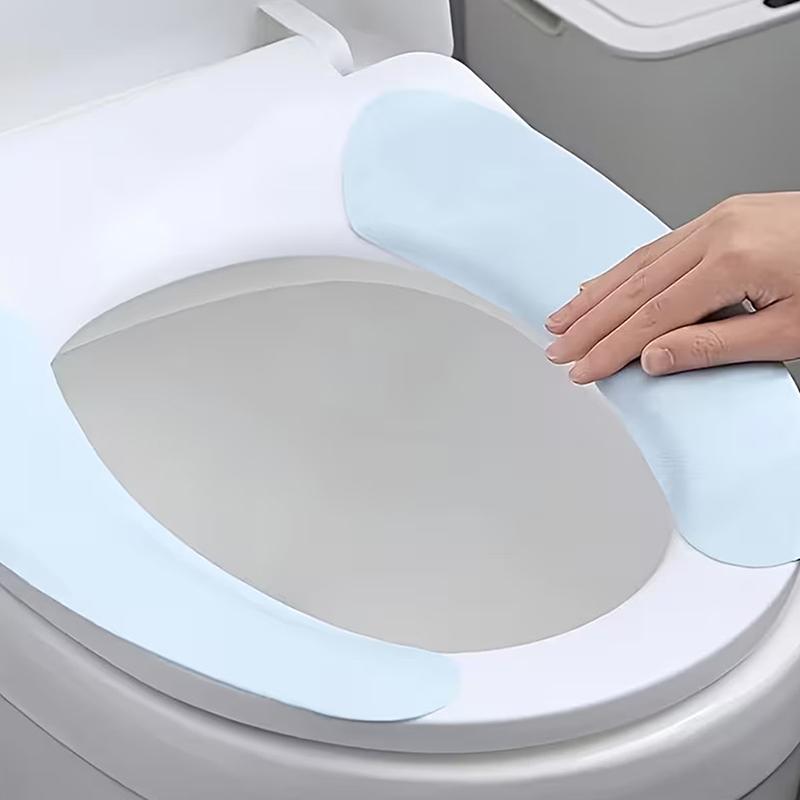 Toilet Seat Cushion Universal Adhesive Cushion For All Seasons, Waterproof Plush Cushion Ring,Bathroom Heater Toilet Seat Mat