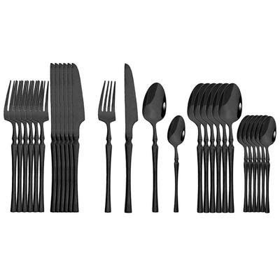 24-teiliges Geschirr-Set aus Edelstahl, Gabel, Messer, Löffel, Besteck, Geschirr, Küche, Besteck, helles Besteck-Set