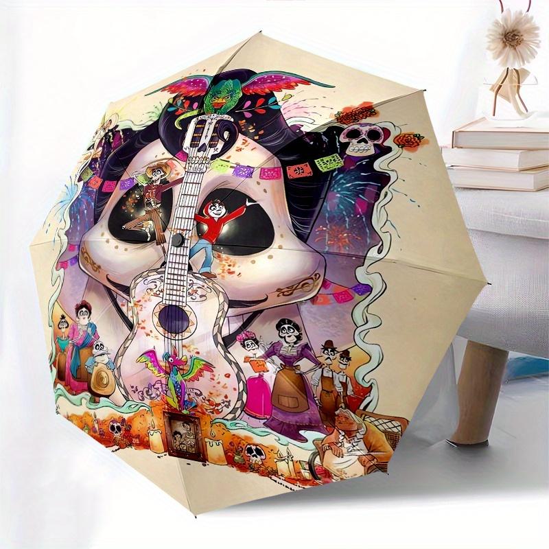 

Coco Miguel Automatic Open/CloseUmbrella-CuteUmbrella with Cute Design, Portable 3-Fold Compact Umbrella for Men & Women, Valentine s Day Mo