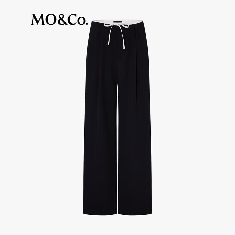 MO&Co. C+ Series Sporty Patchwork Wide-Leg Trousers