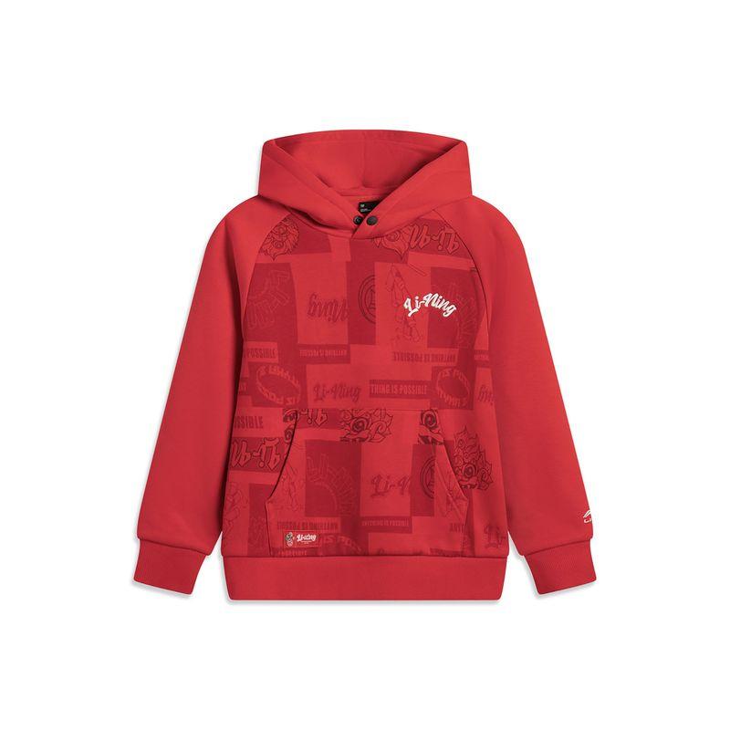 

Худи с начесом Li Ning на Новый год 2025 год Змеи год рождения красная одежда для юношей и девушек молодежная осенне-зимняя одежда Cinnabar Red (Fleece-lined) 130