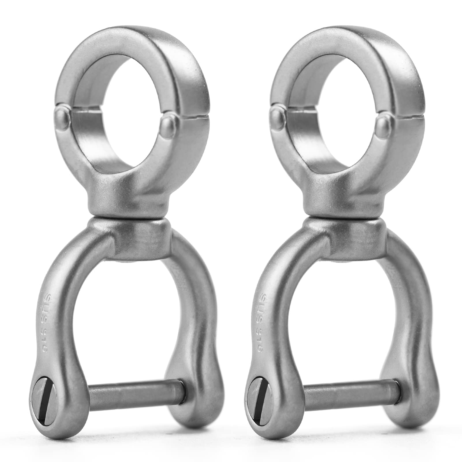

[TISUR] D-ring leather craft metal fittings for hobby DIY Key holder 360 degree rotation type anti-theft for spare key case (stainless steel D-ri