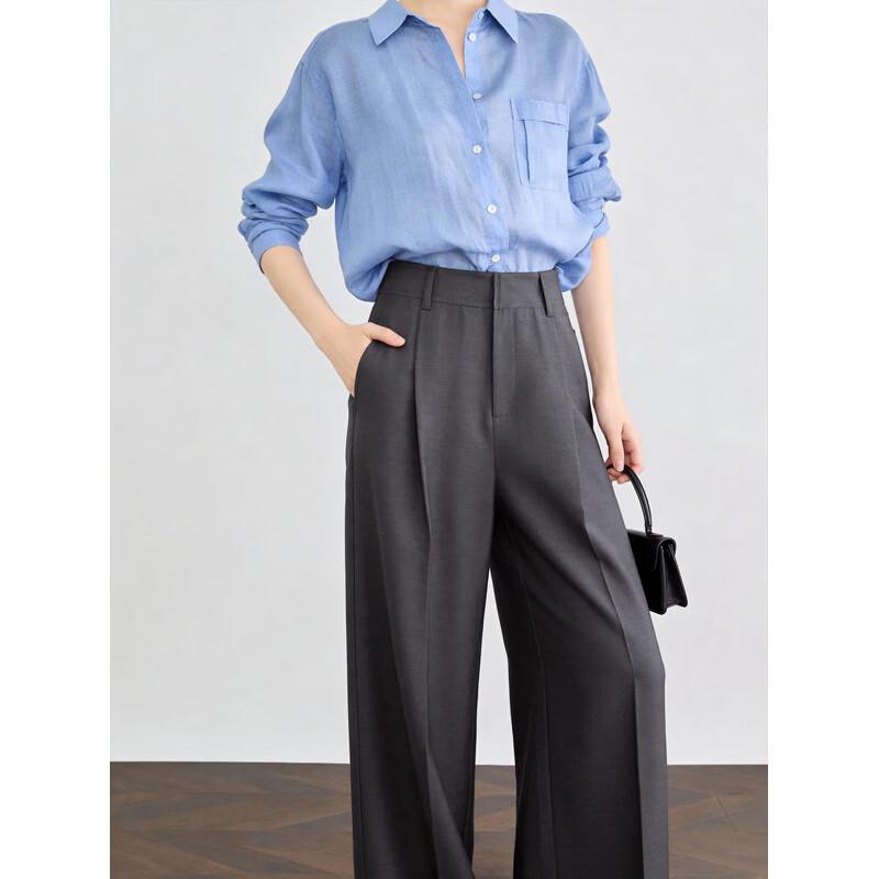 Basic House Women's Drapey Wide-Leg Trousers