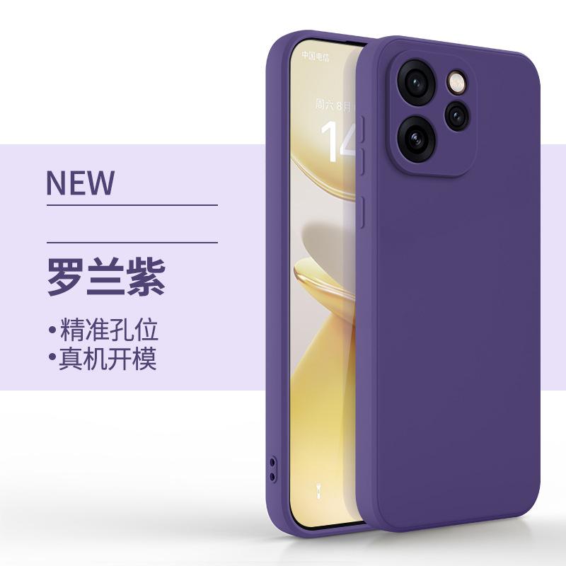 Applicable to OPPOreno11pro mobile phone case straight edge liquid silicone Reno11 anti-drop protective case advanced sense por