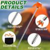 8Pcs Outdoor Tent Nails Campings Tent Peg with Hexagon Socket Ground Anchors Long Screw Thread Tent Canopies Stakes