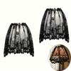 1pc Black Polyester Halloween Lace Lampshade Topper Scarf Cover Decoration, 20 x 60 Inch, Spider Web Design with Ribbon Detail