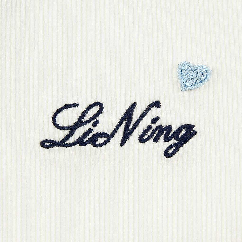 Li Ning Sports Lifestyle Series Round Neck Letter Logo T-Shirt Women tops ATSW268-1