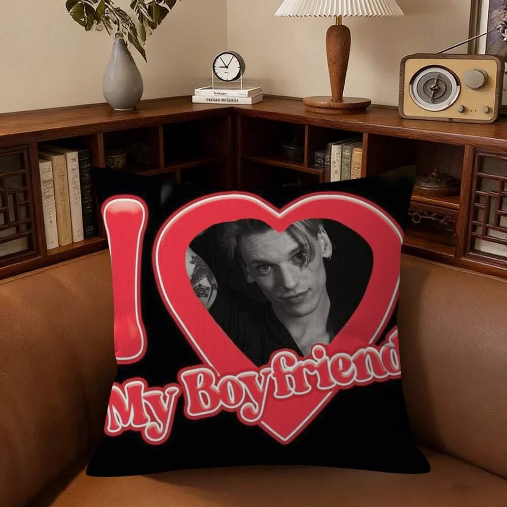 Actor J-Jamie Campbell Bower Pins Cushion Cover Car Throw Pillow Case For Sofa Car Christmas Gift
