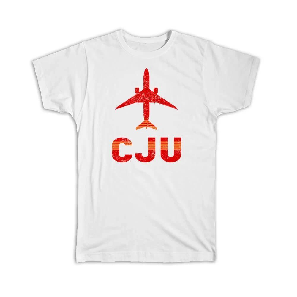 Gift T-Shirt : South Korea Jeju Airport CJU Travel Airline Pilot AIRPORT M