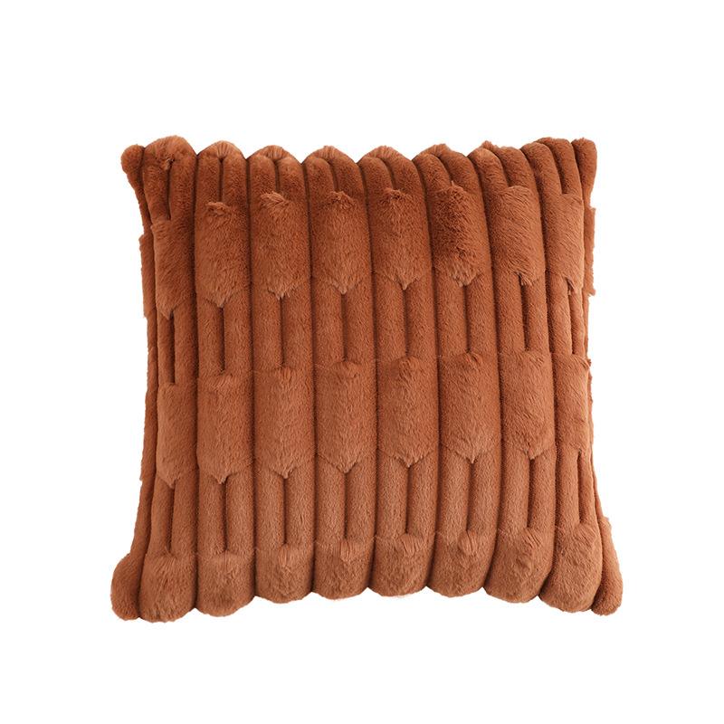 Cushion Cover Coussion Plush Orange Super Sofa30x50 45x45 50x50cmWinter Essential for Living Room Sofa Bedroom Home Pillow Cover