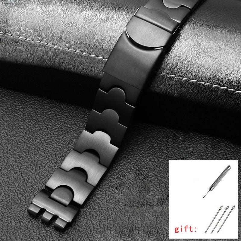 Para pulseira de metal de núcleo sólido Swatch corrente de relógio côncava convexa YCS Yas YGS relógio de aço masculino e feminino pulseira de cerâmica