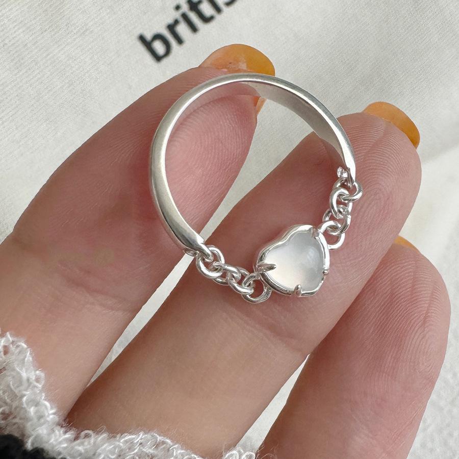 Lightweight Fashionforward Moonstone Agate Ring For Women With Striking Geometric Design