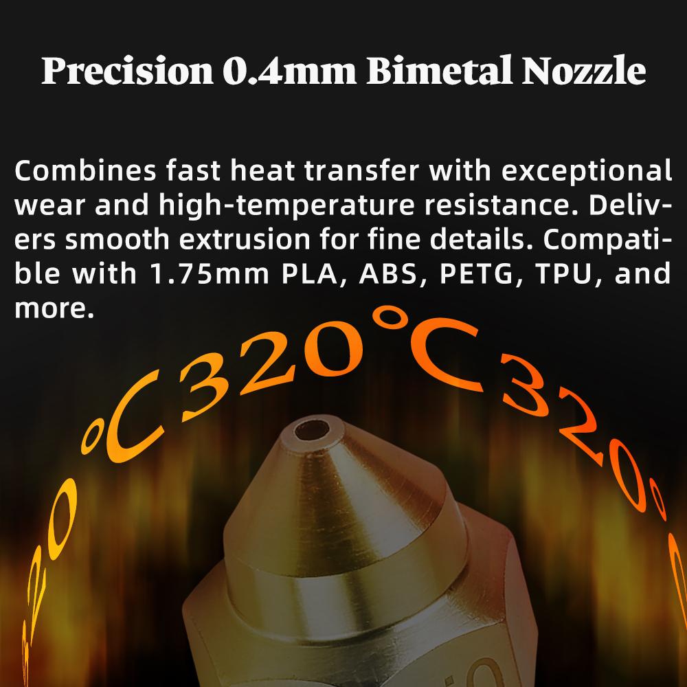1-10PCS For Elegoo Centauri Carbon/CC2 Bimetallic Nozzle Ceramic Hotend For Centauri Carbon 3D Printer Upgrade Parts