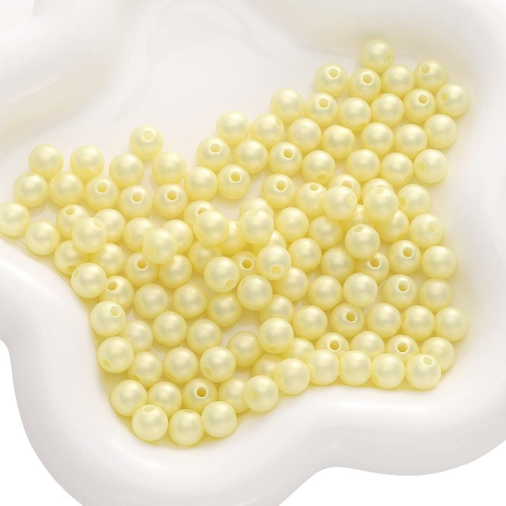 Handmade Beads 8mm Acrylic Dream Color Fantasy Gold Round Beads Handmade DIY Hand String Beads Accessories Bracelet Necklace Jewelry Loose Beads