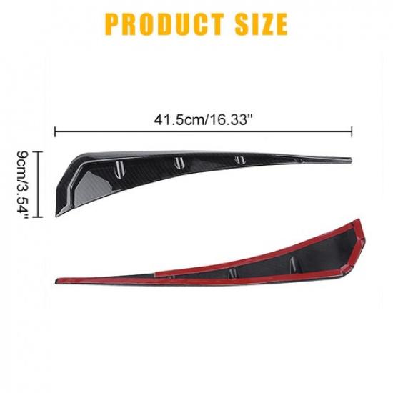 US For 2016-2021 Honda Civic Carbon Fiber Side Fender Vent Air Wing Cover Trim