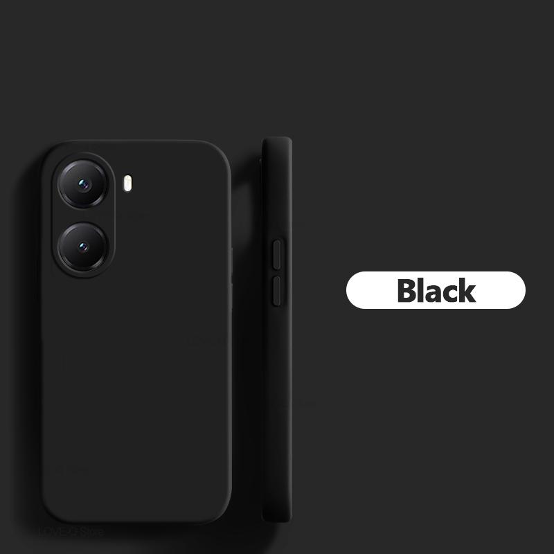 

Для Poco X 7 Pro Чехол Роскошный Жидкий Силиконовый Противоударный Чехол Для Телефона Xiaomi Poco X7 Pro Мягкая Задняя Крышка For Poco X7 Pro чёрный