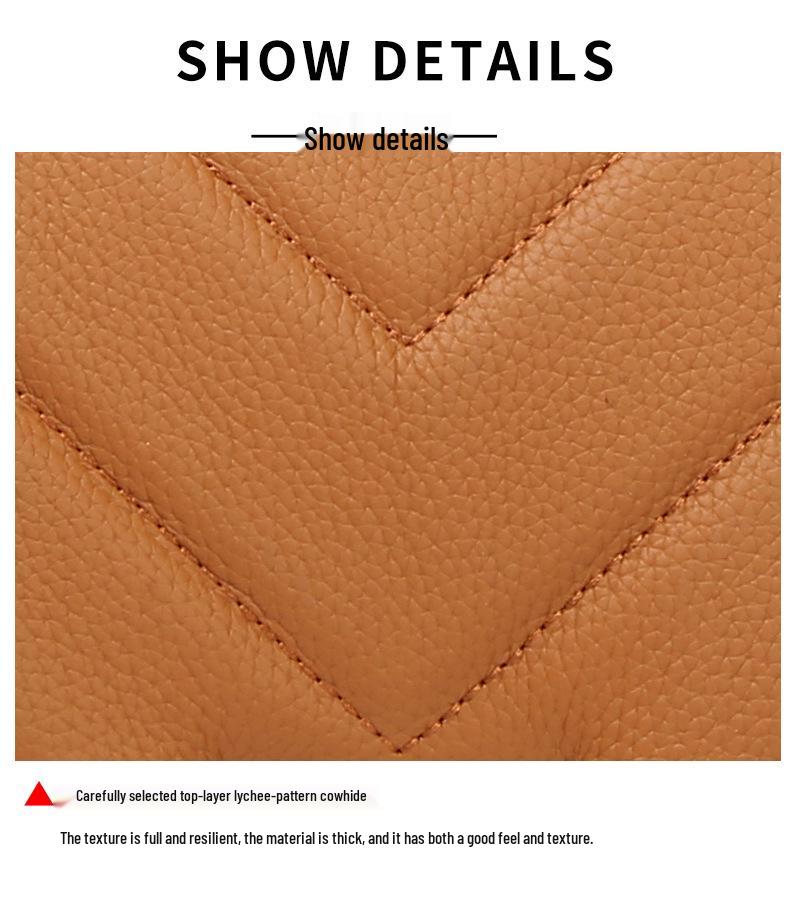 2026 Korean Coco Style Diamond Quilted Cowhide Shoulder & Crossbody Bag