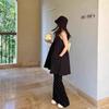 Maternity Polka Dot High Stretch Flare Knit Pants – No Support Belly, Casual Spring Style