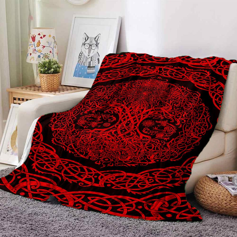 1pc Celtic knotwork Throw Blanket Soft Flannel, Cozy All Season Polyester Perfect for Home, Office 80cmx120cm