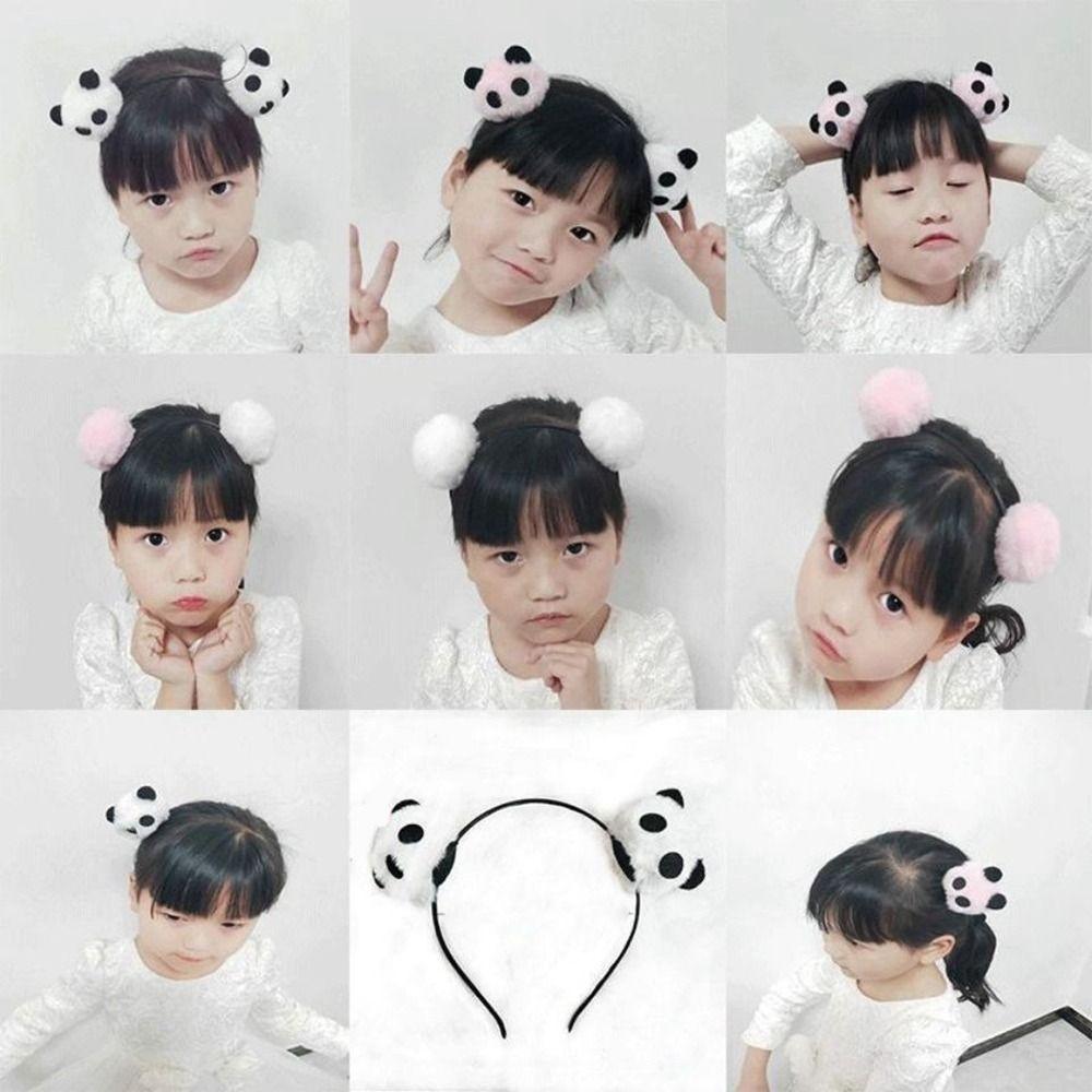 Animal Doll Plush Hair Band Chinese Style Hair hoop Sweet Panda Headband  Streetwear
