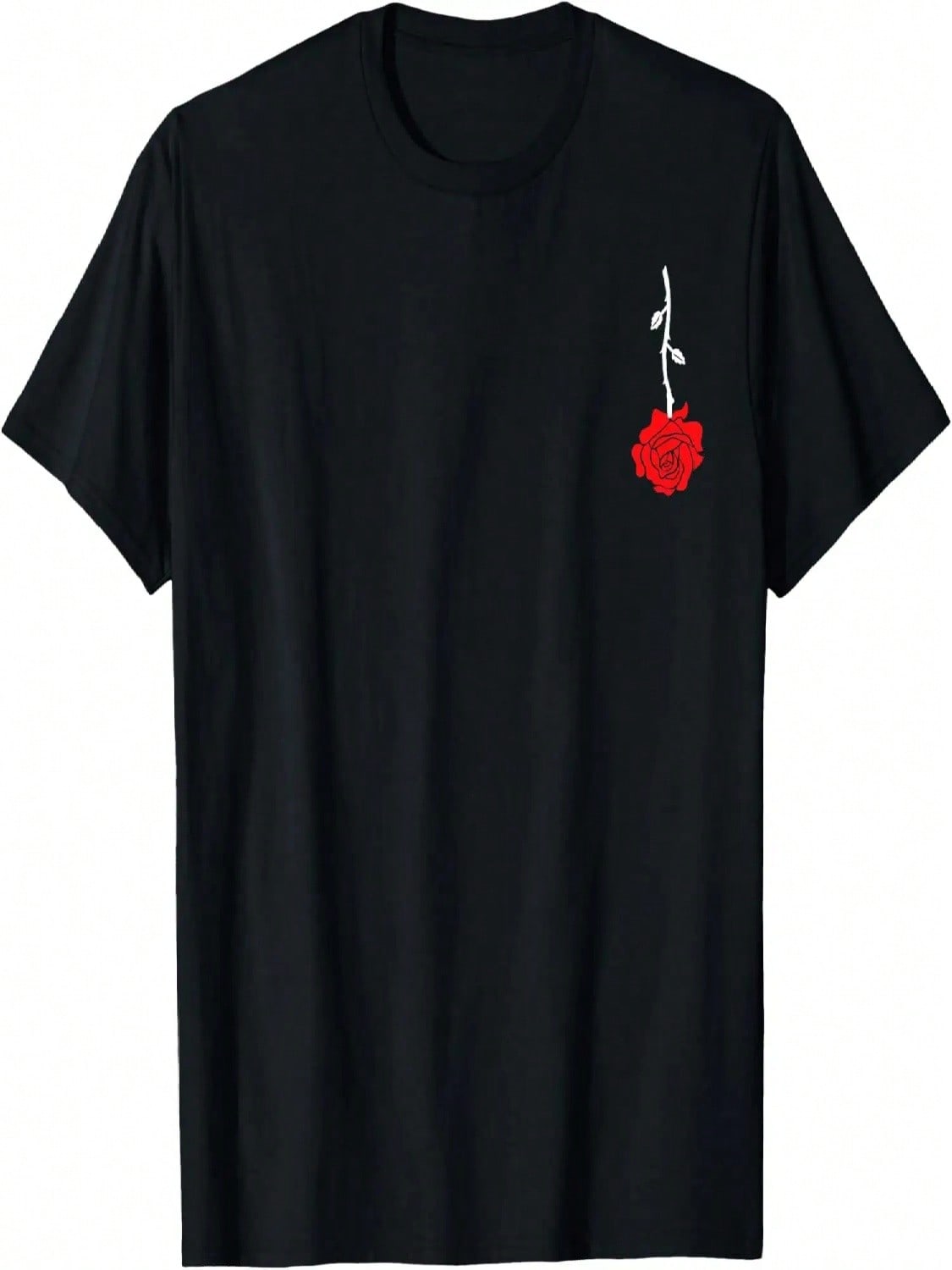 Red Rose Cute Funny Floral Graphic Design unisex Wounisex Flower T-Shirt S
