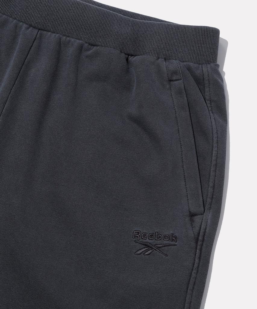 REEBOK Garment-Dyed Relaxed Fit Wide Jogger Pants - Dark Grey