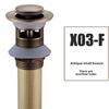European Retro Pop-Up Brass Drainer In Antique Bronze Finish