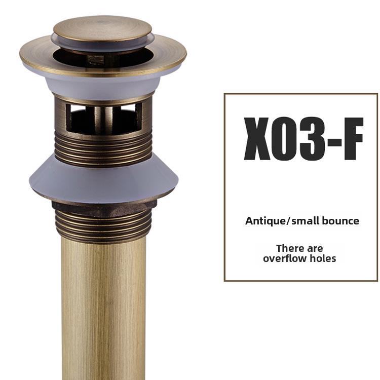 

Европейский ретро всплывающий латунный слив в отделке под античную бронзу