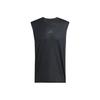 Ärmellose Sport-Freizeitweste für Herren mit Markenlogo, schwarz/kohlschwarz