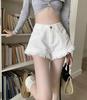 High-Waisted Pink Denim A-Line Shorts for Women - 2026 Summer Trendy Loose Frayed Style