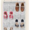24-Pocket Overdoor Shoe Organizer, Large Capacity Non-Woven Storage for Cards, Toys, Misc Miscellaneous and Transparent Cell Phone Holder.