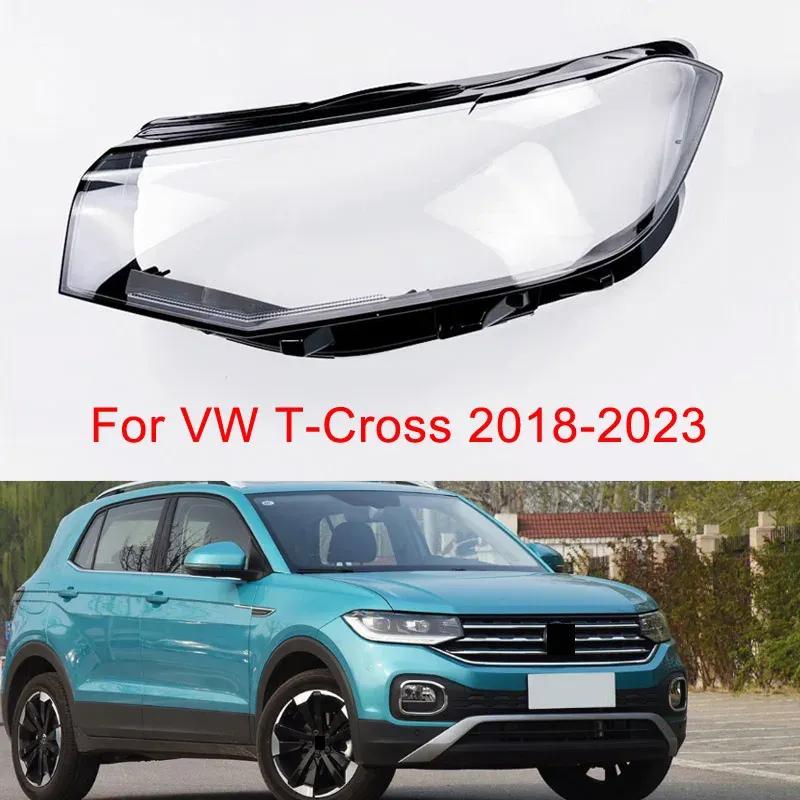 For VW Volkswagen T-Cross 2018 - 2023 Headlight Cover Car Headlamp Glass Lens Lamp Shell Replace Original Lampshade