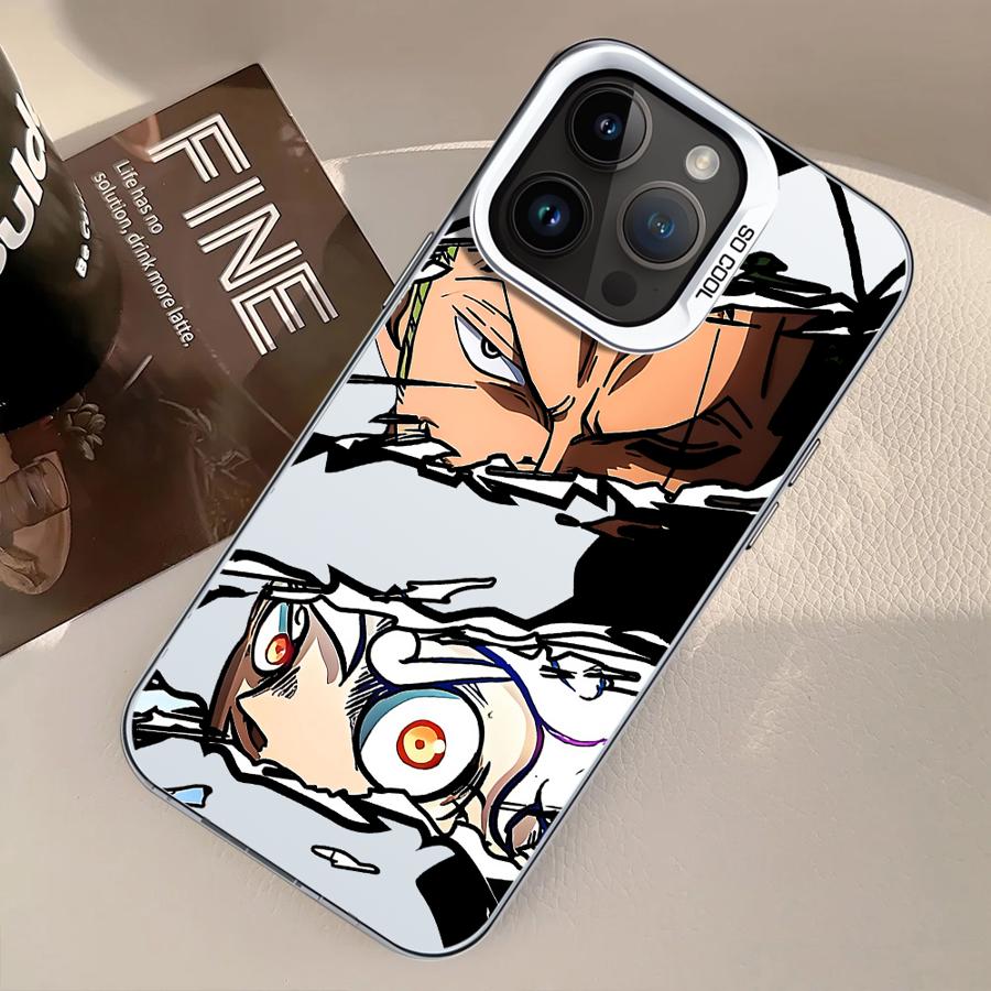 Case for iPhone 16e 11 12 13 Pro Max 14 15 16 Plus 17 Air Soft Shell One Piece Luffy Zoro