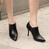 Elegant Ankle Boots for Women Pumps Fashion Sexy Point Toe Red White Black High Heel Party Wedding Shoes Ladies Large Size