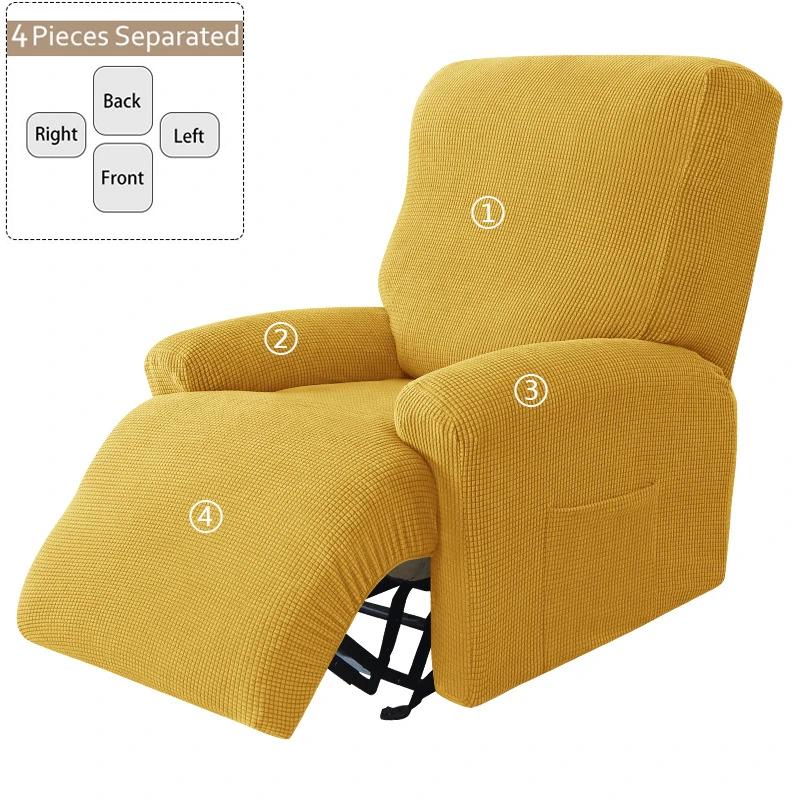1 Seater Split Recliner Sofa Cover Polar Fleece Single Reclining Chair Covers Relax Home Armchair Covers for Living Room