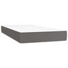 347706 vidaXL Matelas de lit à ressorts ensachés Gris 90x190 cm epaisseur 20 cm Similicuir