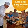 BBQ Sausage Roller Rack, Hot Dog Roller Grill, Stainless Steel Sausage Griller with 360° Rolling Design -Free Rack for Camping Outdoor Family Cookouts